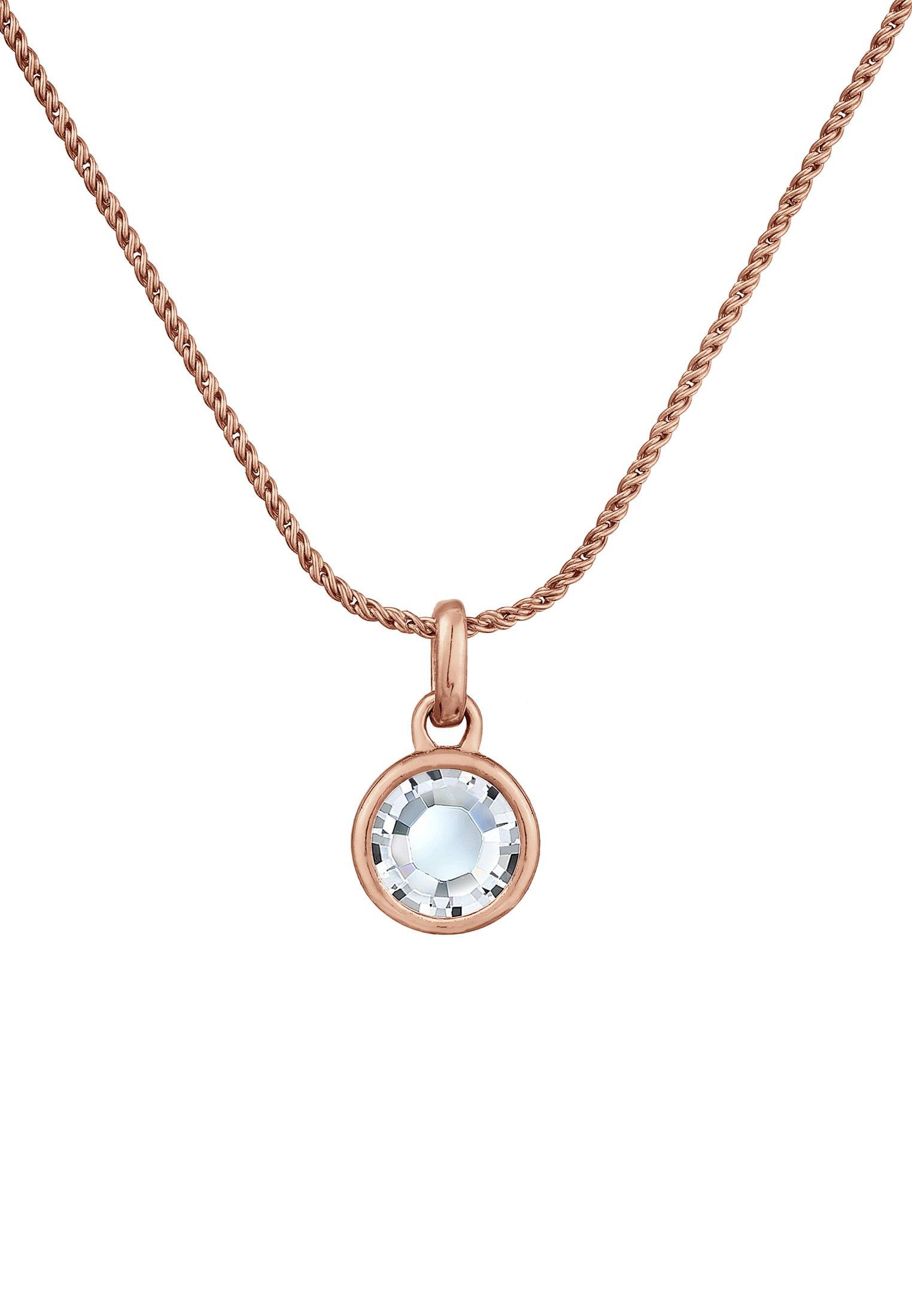 Elli  Halskette Solitär Kristall Kordelkette 