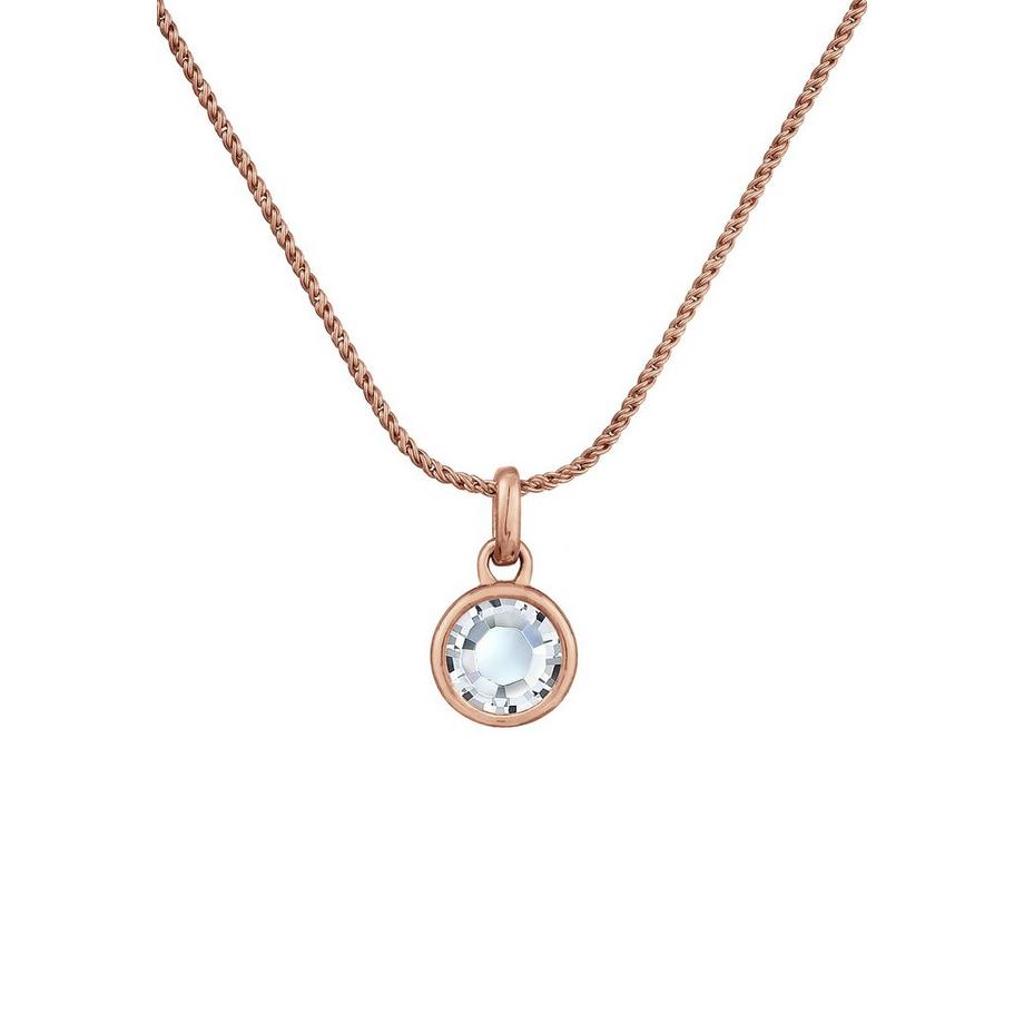 Elli  Halskette Solitär Kristall Kordelkette 