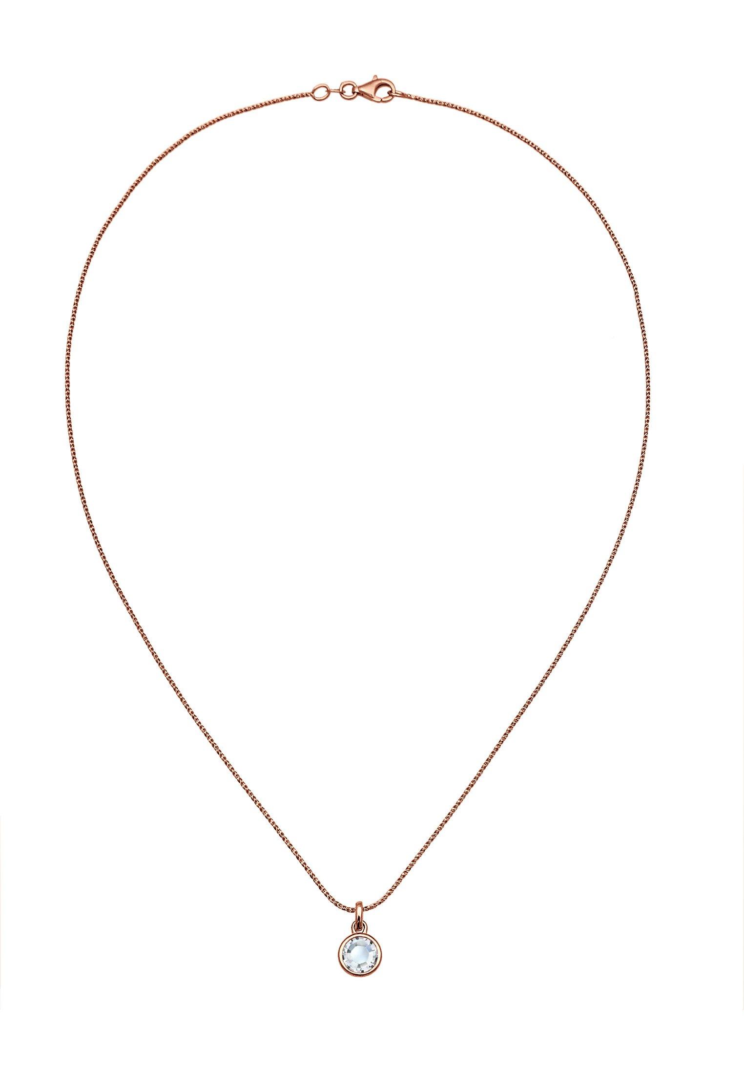 Elli  Halskette Solitär Kristall Kordelkette 