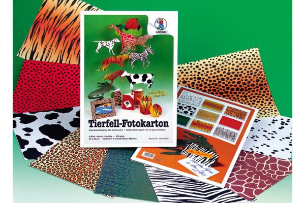 Image of URSUS Fotokarton 23x33cm 12910099 Tiermotive ass. 9 Blatt URSUS Fotokarton 23x33cm 12910099 Tiermotive ass. 9 Blatt