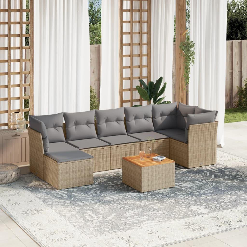 VidaXL set divano da giardino Polirattan  