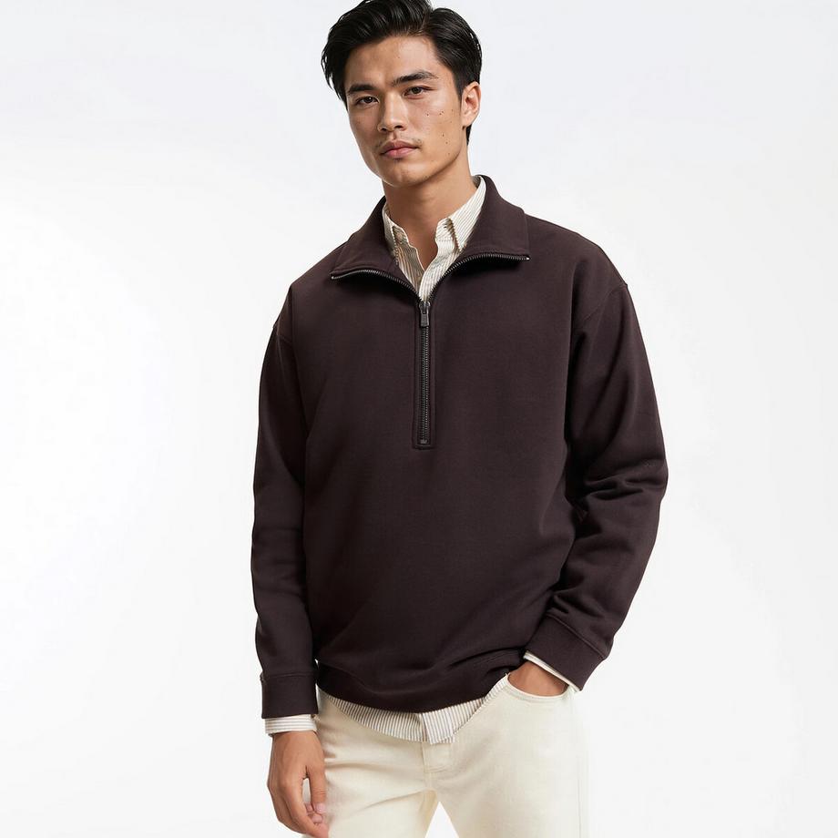 La Redoute Collections Sweatshirt Col Camionneur Zippé  