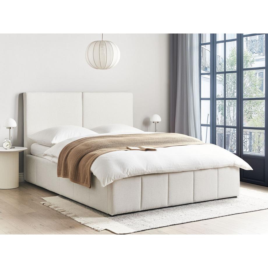 Beliani Lit ottoman en Tissu Moderne CASTELNAVET  