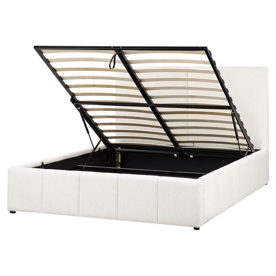 Beliani Lit ottoman en Tissu Moderne CASTELNAVET  