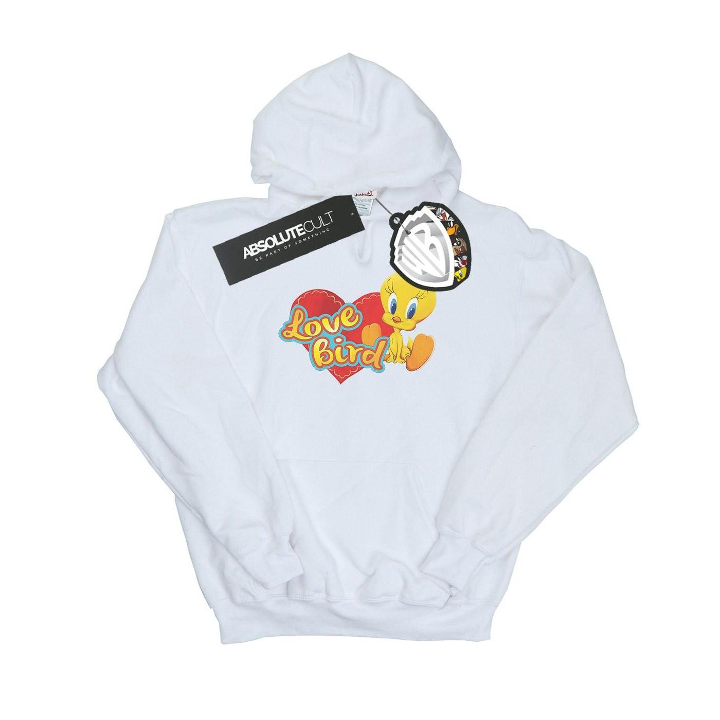 Image of Tweety Pie Valentine's Day Love Bird Kapuzenpullover Damen Weiss L