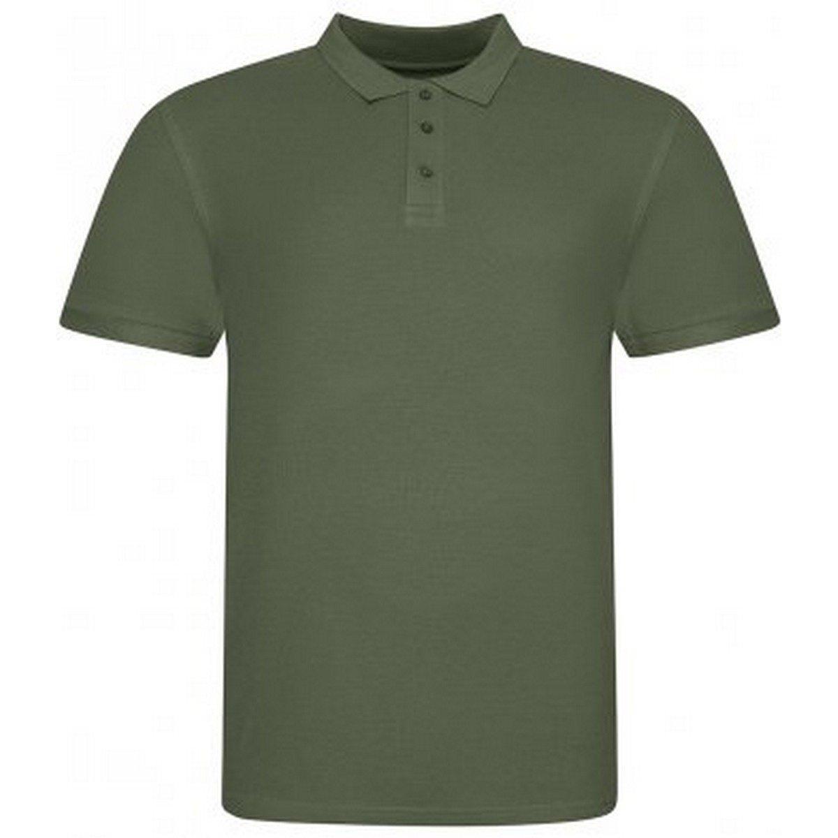 Image of Polo Shirt Pique Herren Militärgrün S