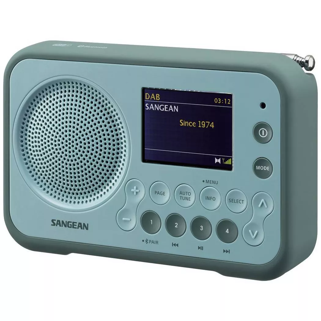 SANGEAN -  Taschenradio, Hellblau
