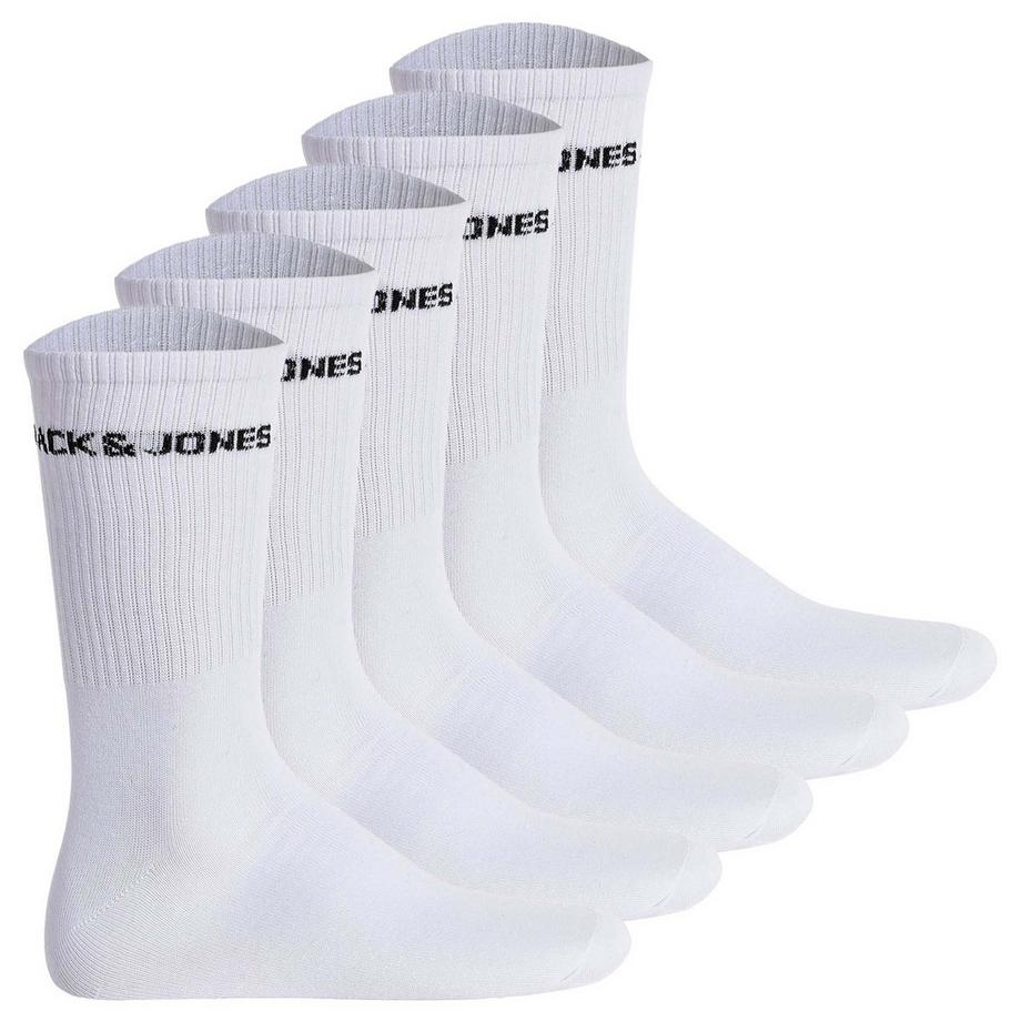 Calzini Uomini Confezione da 5 Vestibilità confortevole-JACBASIC LOGO TENNIS SOCK 5 PACK
