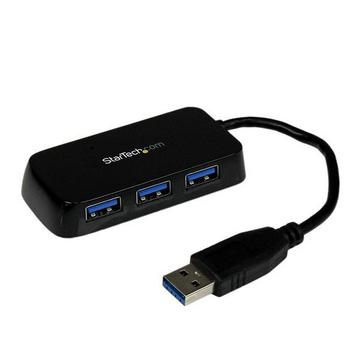 BLACK 4 PORT MINI USB 3.0 HUB