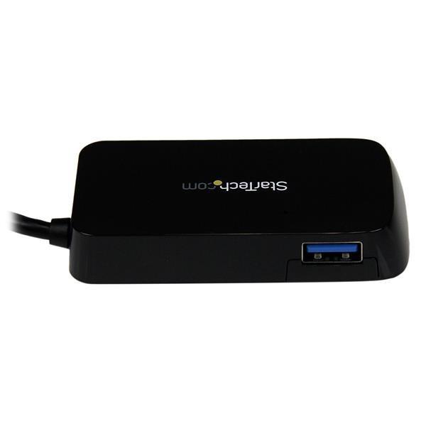 STARTECH  Hub Mini USB 3.0 SuperSpeed a 4 porte portatile - Nero 