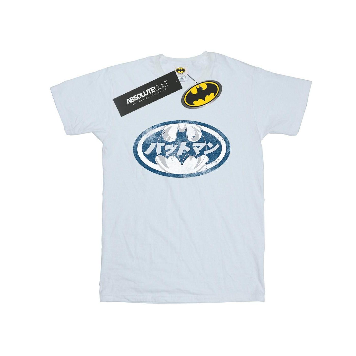 Image of Batman Japanese Logo White Tshirt Mädchen Weiss 152-158