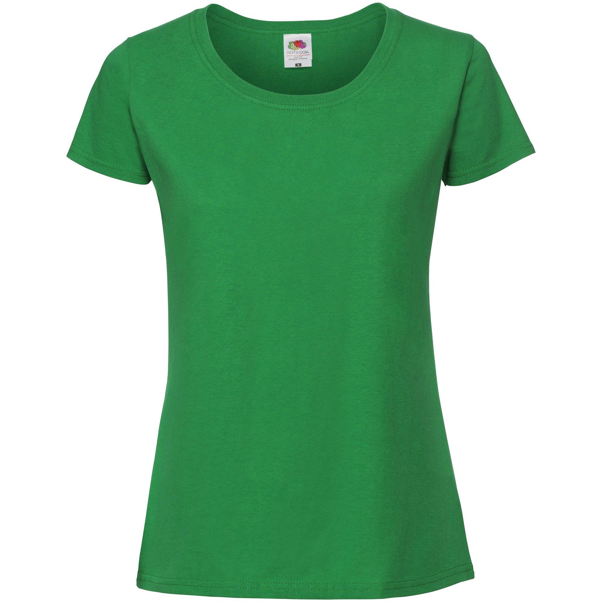 Image of Fit Ringspun Premium-t-shirt Damen Grün XXL