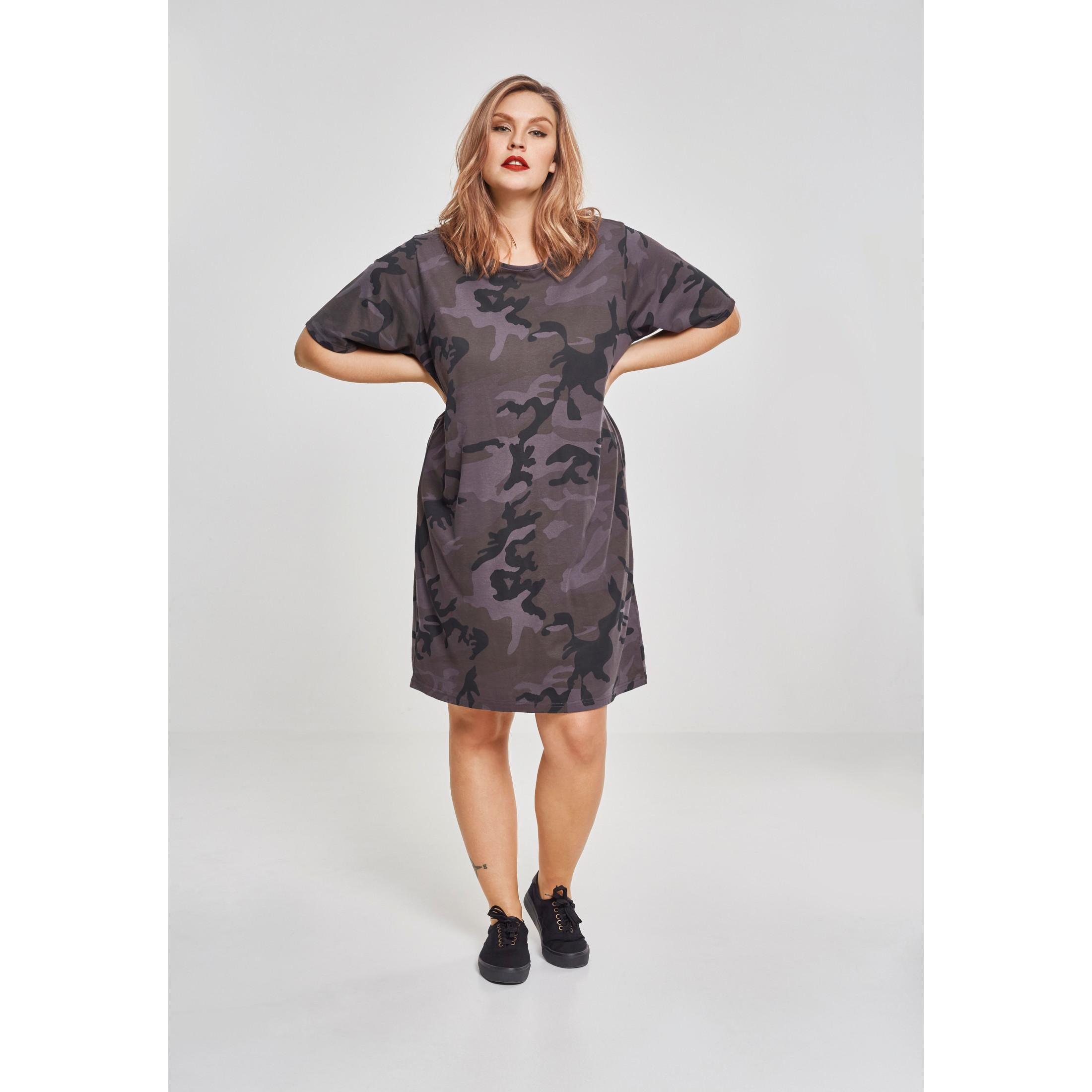 URBAN CLASSICS Camouflage Kurzarm T-Shirt Kleid  