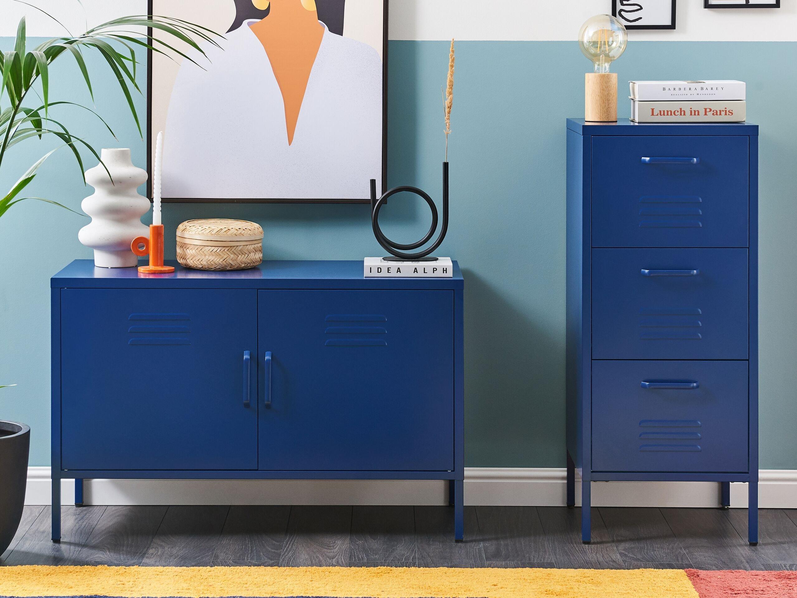 Beliani Armadietto da ufficio en Acciaio Moderno WOSTOK  