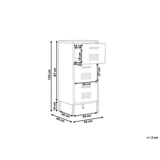 Beliani Meuble de rangement en Acier Moderne WOSTOK  