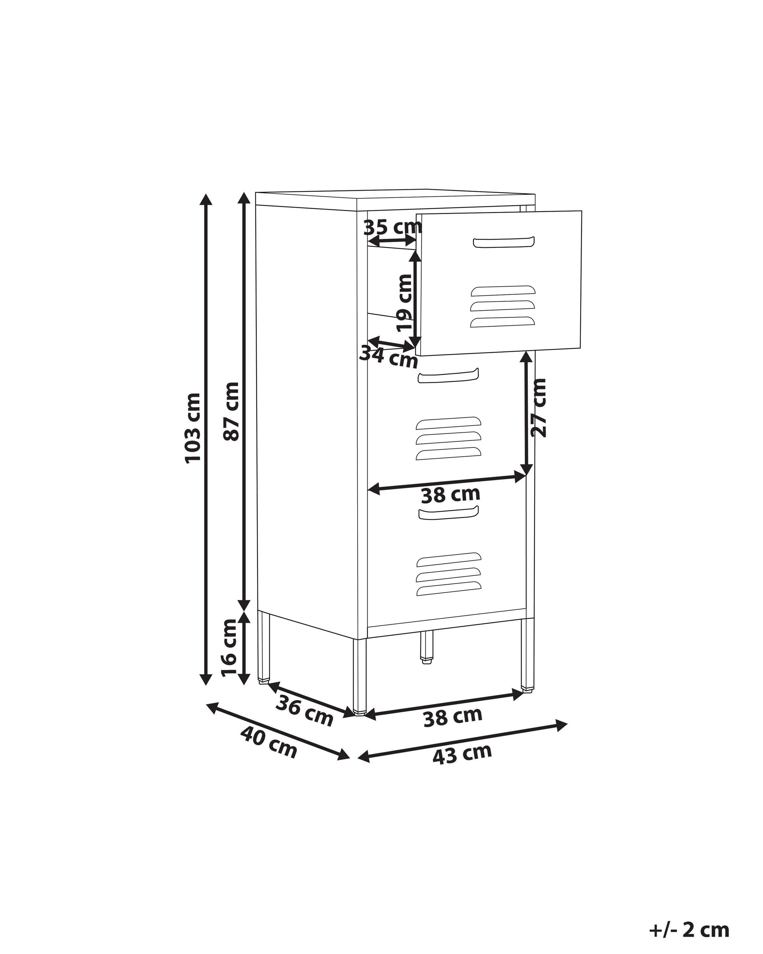 Beliani Meuble de rangement en Acier Moderne WOSTOK  