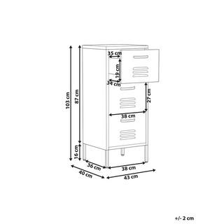 Beliani Meuble de rangement en Acier Moderne WOSTOK  