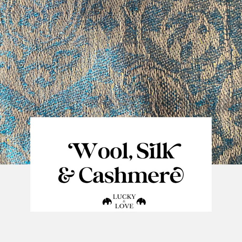 LUCKY & LOVE Safiya Cachemire Soie Laine Écharpe  