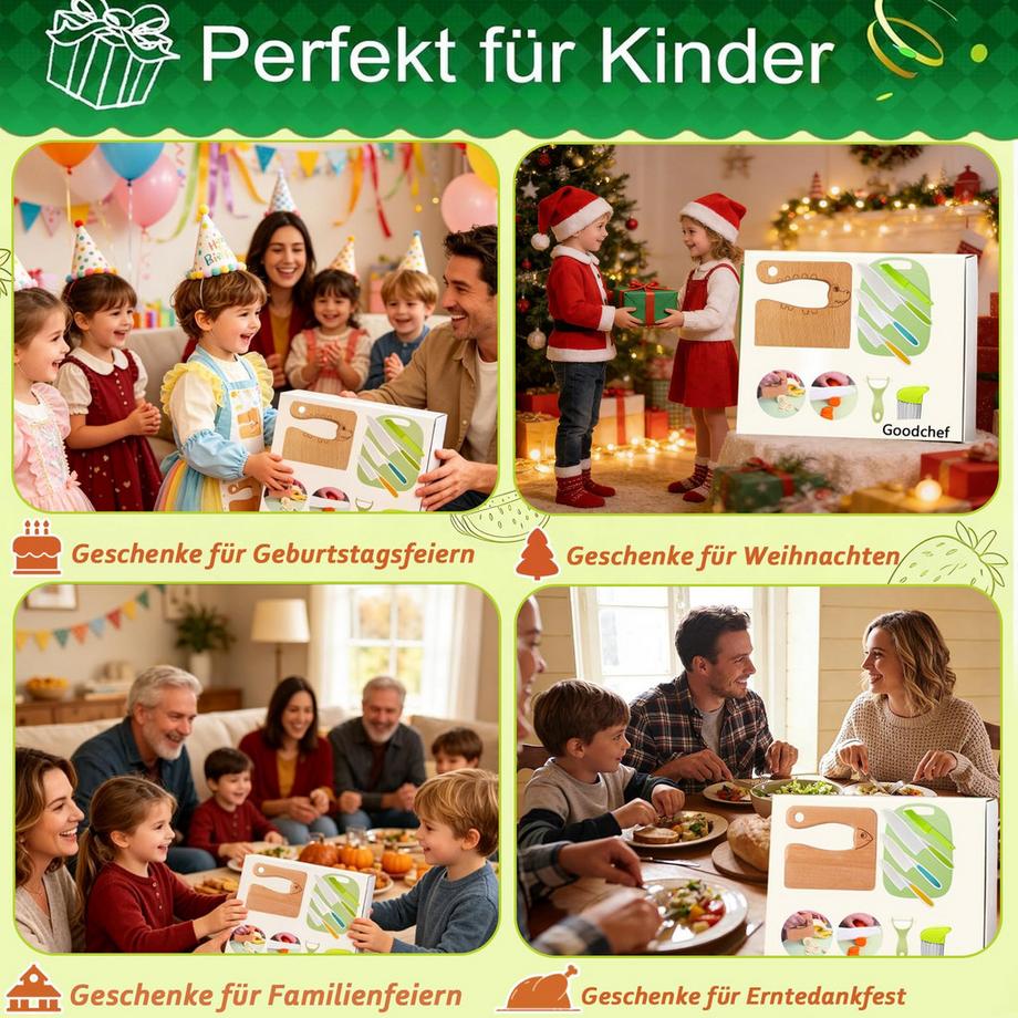 Activity-board  Couteau pour enfants.  Ensemble De Jouets De 8 Pièces, Couteau D'Apprentissage Sans Danger Pour Les Enfants. Ensemble de Coupe pour Enfants 