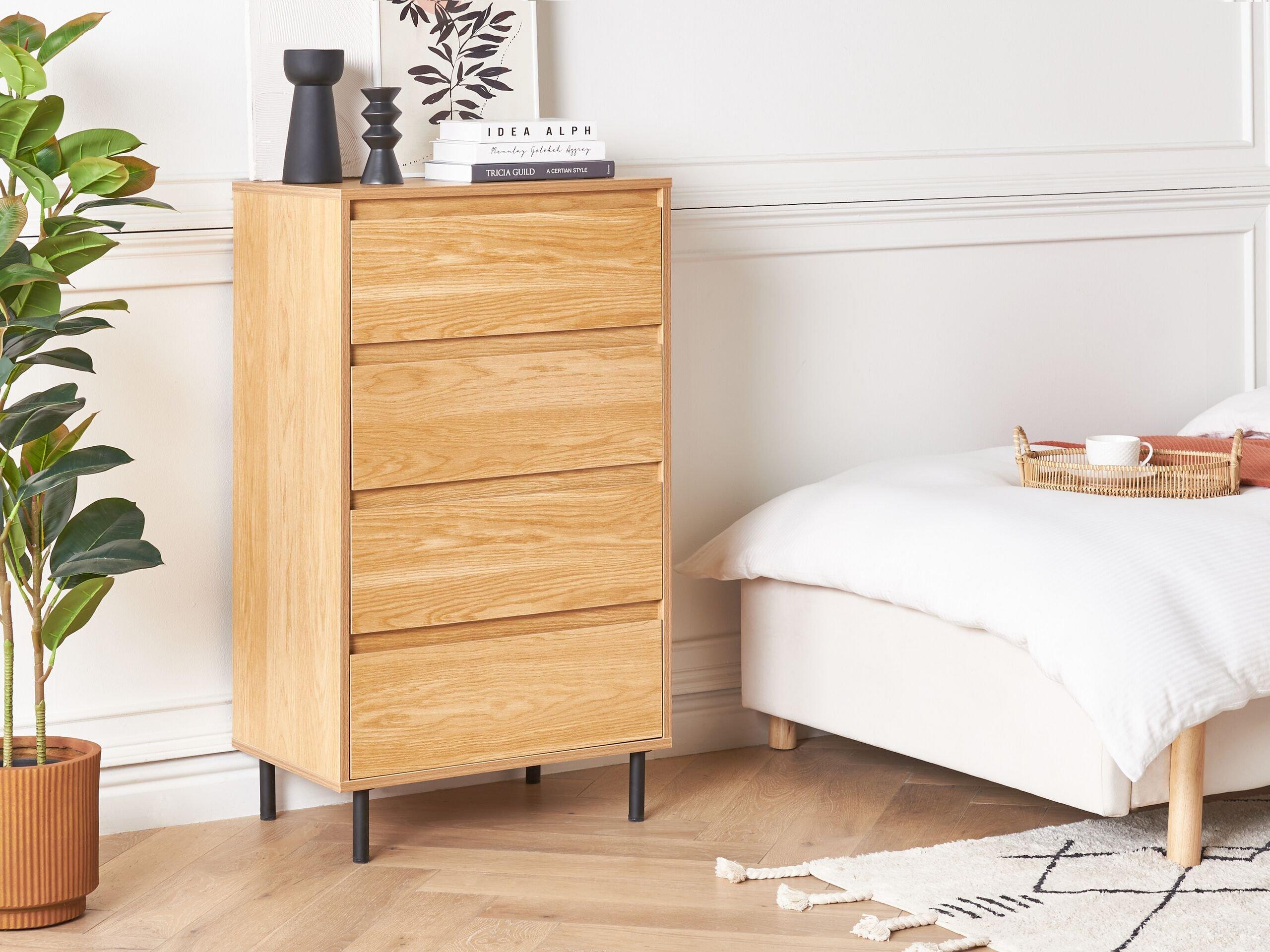 Beliani Cassettiera 4 cassetti en Pannello di fibre (LDF) Scandinavo NIKEA  