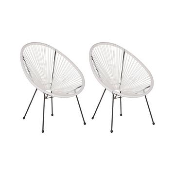 Set mit 2 Stühlen aus PE Rattan Modern ACAPULCO II