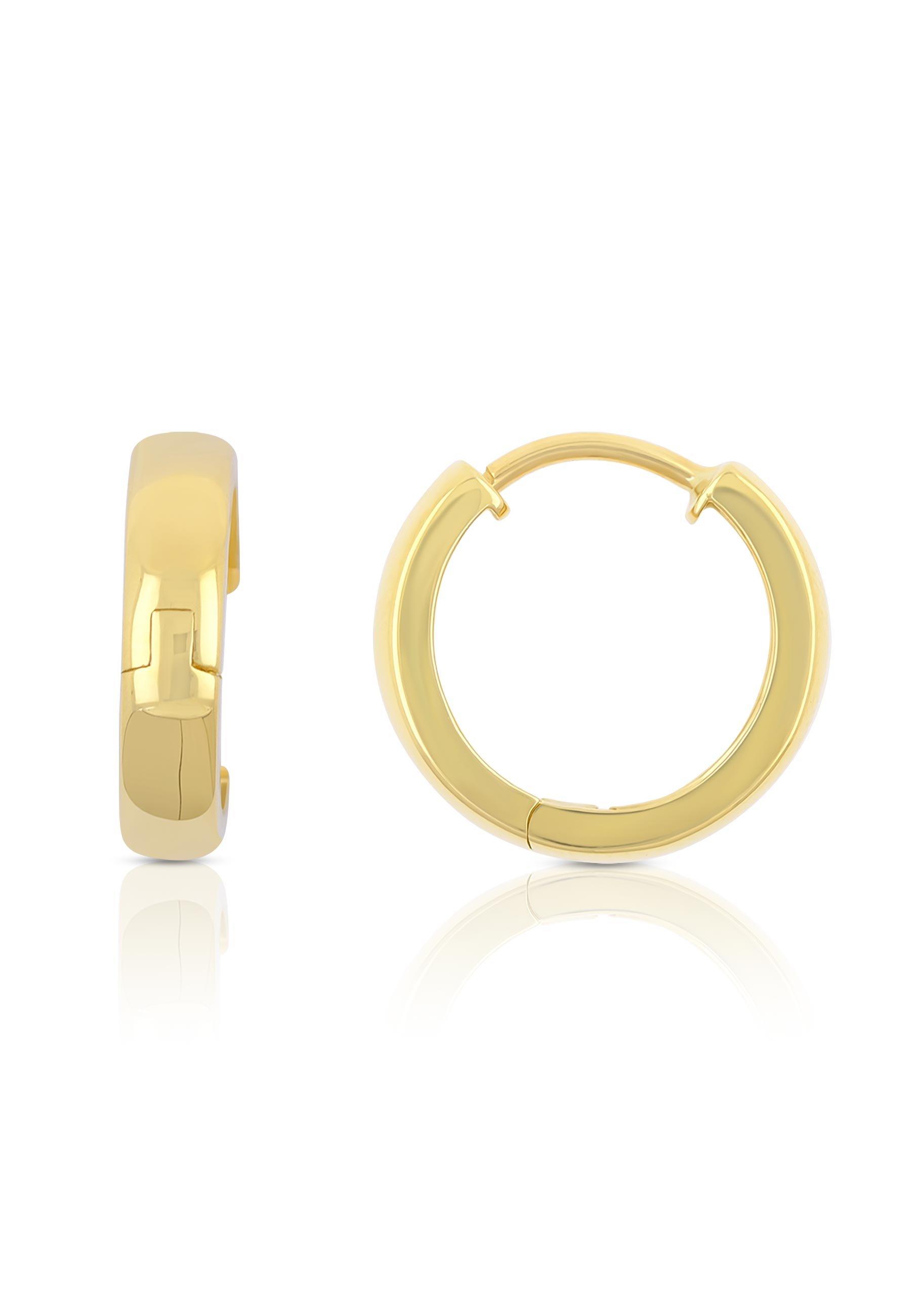 MUAU Schmuck  Creolen Gelbgold 750 U-Profil Scharnier 15mm 