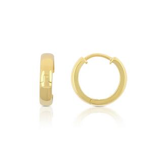 MUAU Schmuck  Creolen Gelbgold 750 U-Profil Scharnier 15mm 