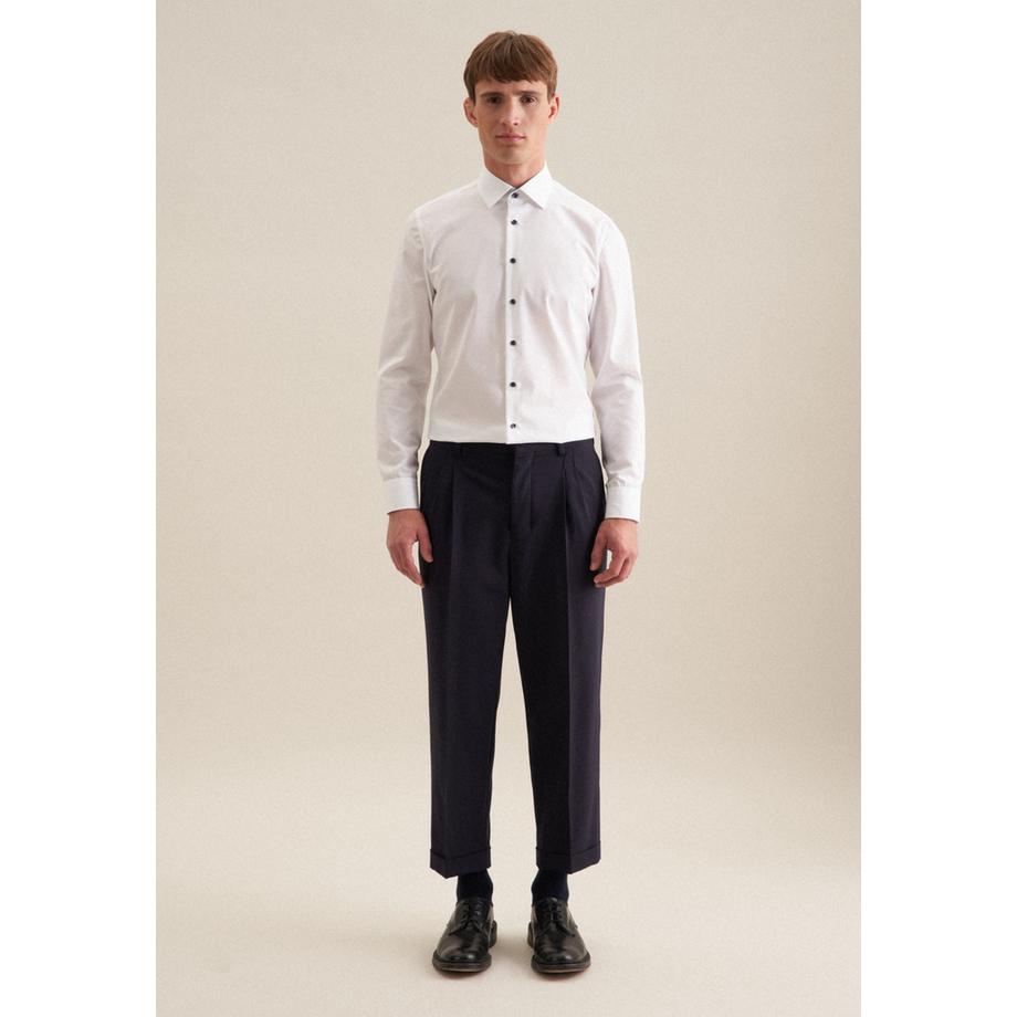 Seidensticker Business Hemd Slim Fit Langarm Uni  
