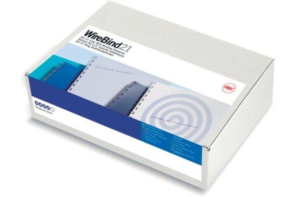 Image of Gbc Drahtbinderücken 8mm A4, 21 Ringe 100 Stück Unisex Schwarz