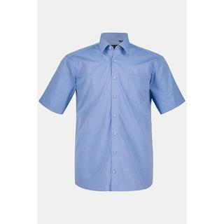 JP1880  Camicia da ufficio dalla vestibilità comoda in tessuto non-stiro con colletto ad apertura inglese e mezze maniche azzurro 