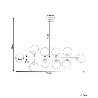 Beliani Lampe suspension en Acier Glamour RAMIS  