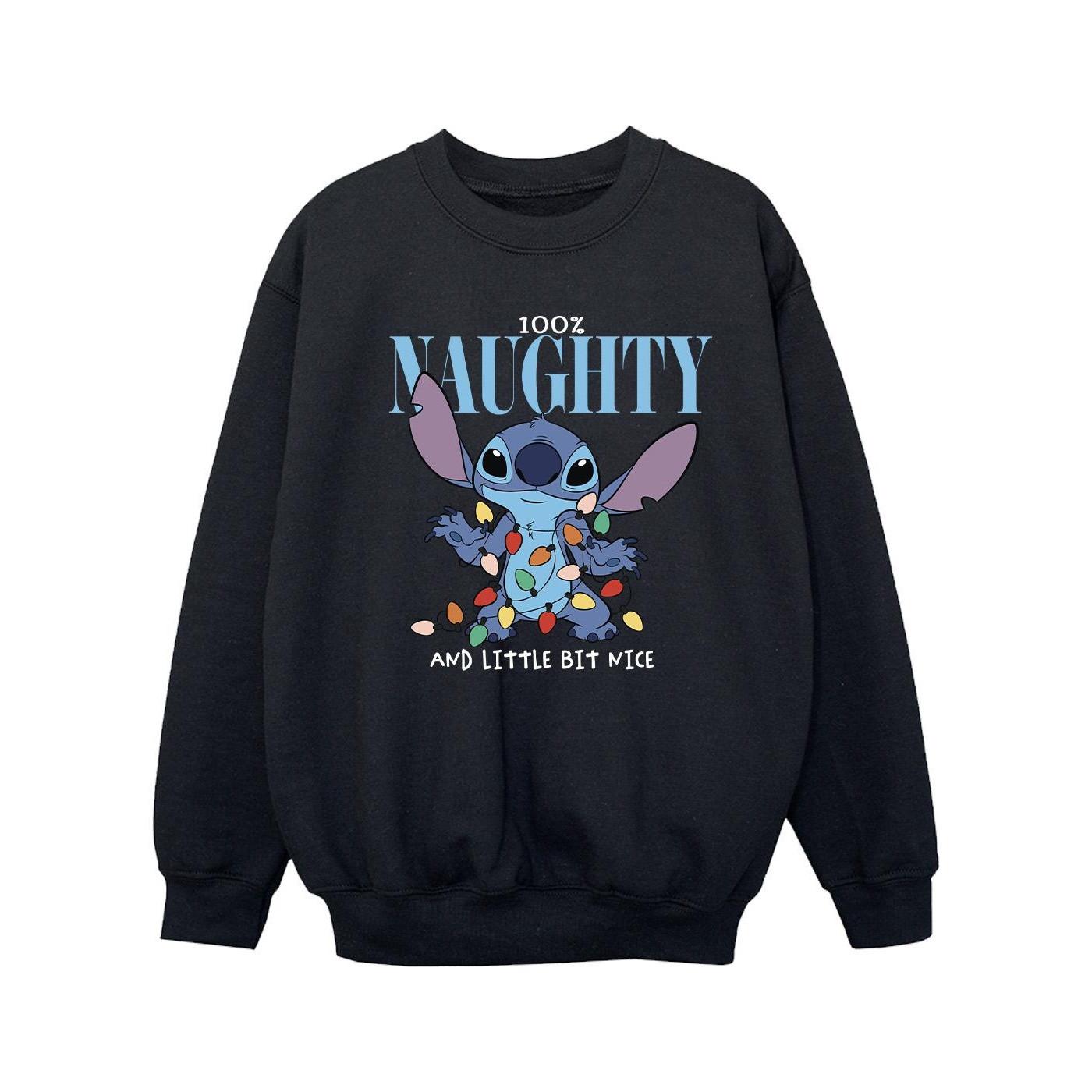 Image of Lilo & Stitch Naughty & Nice Sweatshirt Unisex Schwarz 104