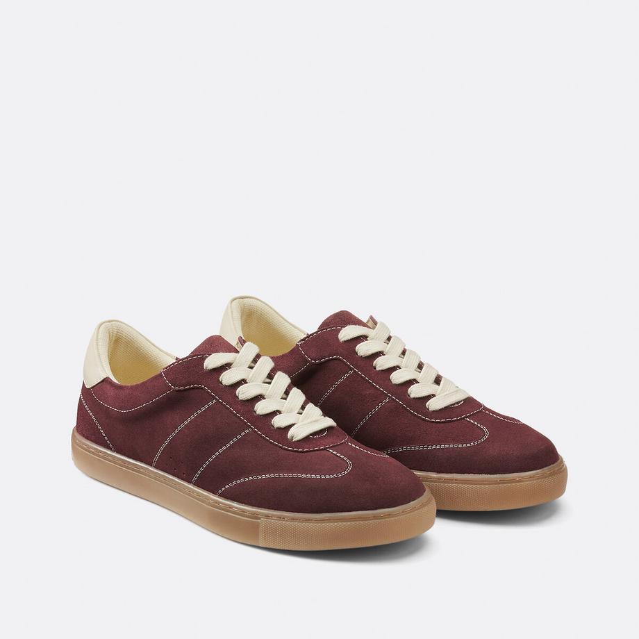 La Redoute Collections Baskets rétro en cuir suédé  