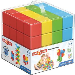 Geomag  57 Magicube-64 Würfel-Magnetisches Konstruktionsspielzeug für Kinder-Line-Lernspiel aus 100% Recyclingkunststoff 