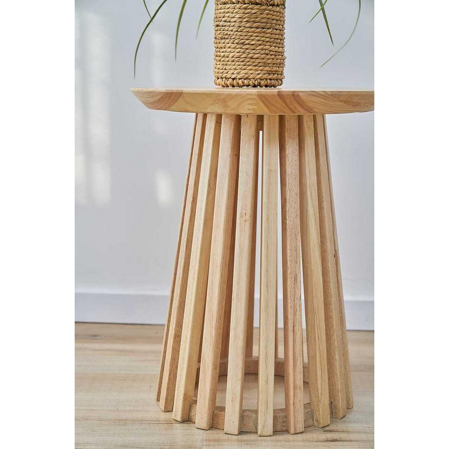 mutoni Tavolino Lorvu in legno di Hevea naturale 40  