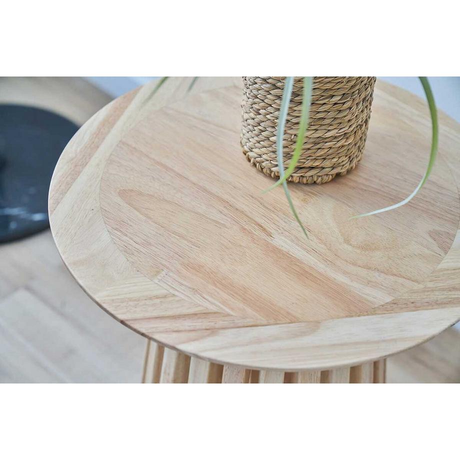 mutoni Tavolino Lorvu in legno di Hevea naturale 40  