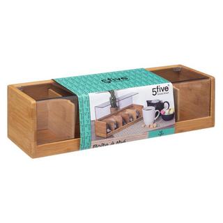 5five Aufbewahrungsbox aus Bambus mit 5 Fächern  