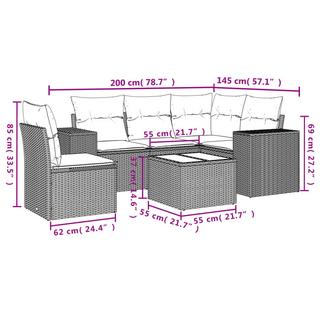 VidaXL Garten sofagarnitur poly-rattan  