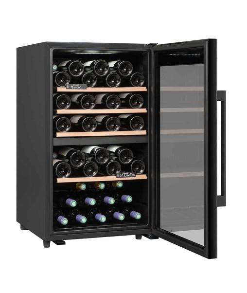 Climadiff Climadiff CLD55B1 cantina vino Raffreddatore di vino ibrido Libera installazione Nero 56 bottiglia/bottiglie  