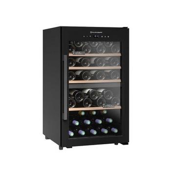 Climadiff CLD55B1 cantina vino Raffreddatore di vino ibrido Libera installazione Nero 56 bottiglia/bottiglie