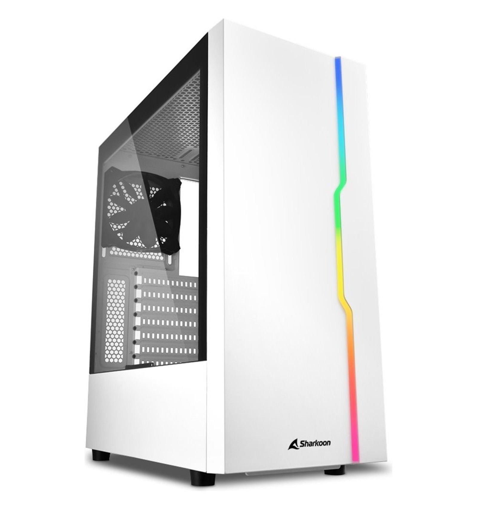 Sharkoon  RGB Slider - Midi Tower - PC - Weiß - ATX - micro ATX - Mini-ITX - Gaming - 15,7 (Midi Tower) 