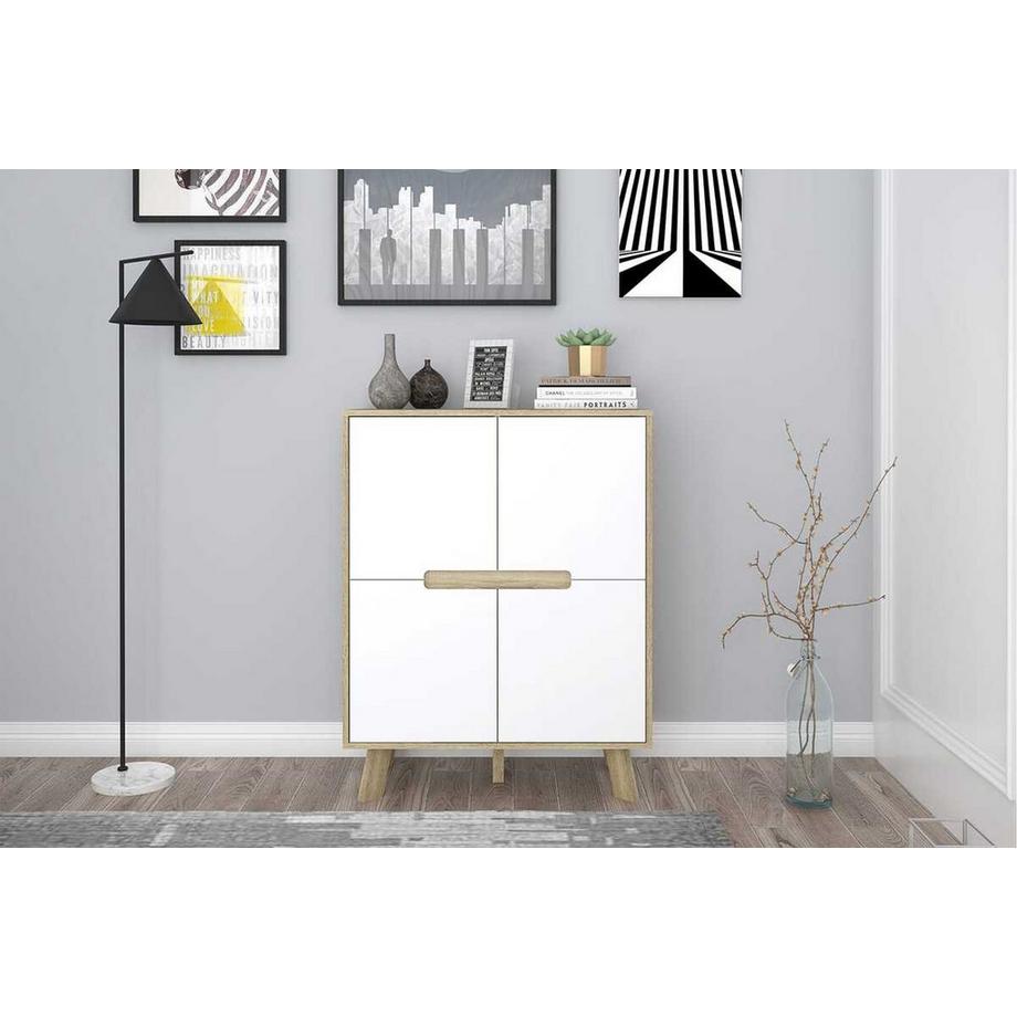 mutoni Kommode Morino weiss 80x102  