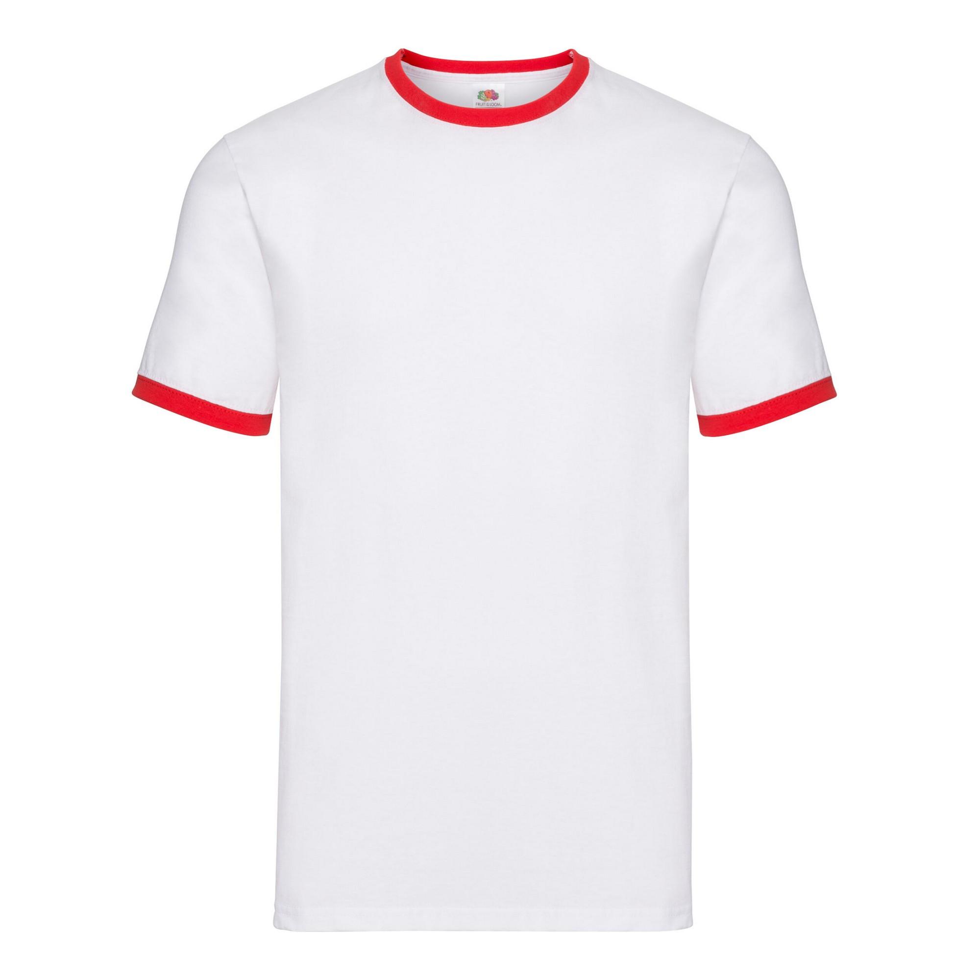 Image of Tshirt Ringerstil Herren Weiss S