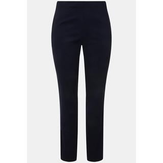 Ulla Popken  Pantalon en tissu bengaline stretch. Modèle Sienna. Jambe slim et taille élastique 