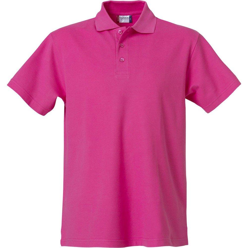 Image of Basic Poloshirt Herren Dunkelrosa M