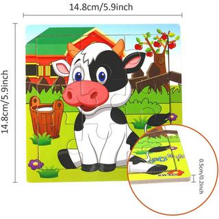 Activity-board  Puzzles d'animaux en bois et sac d'organisation pour chaque puzzle pour les enfants 