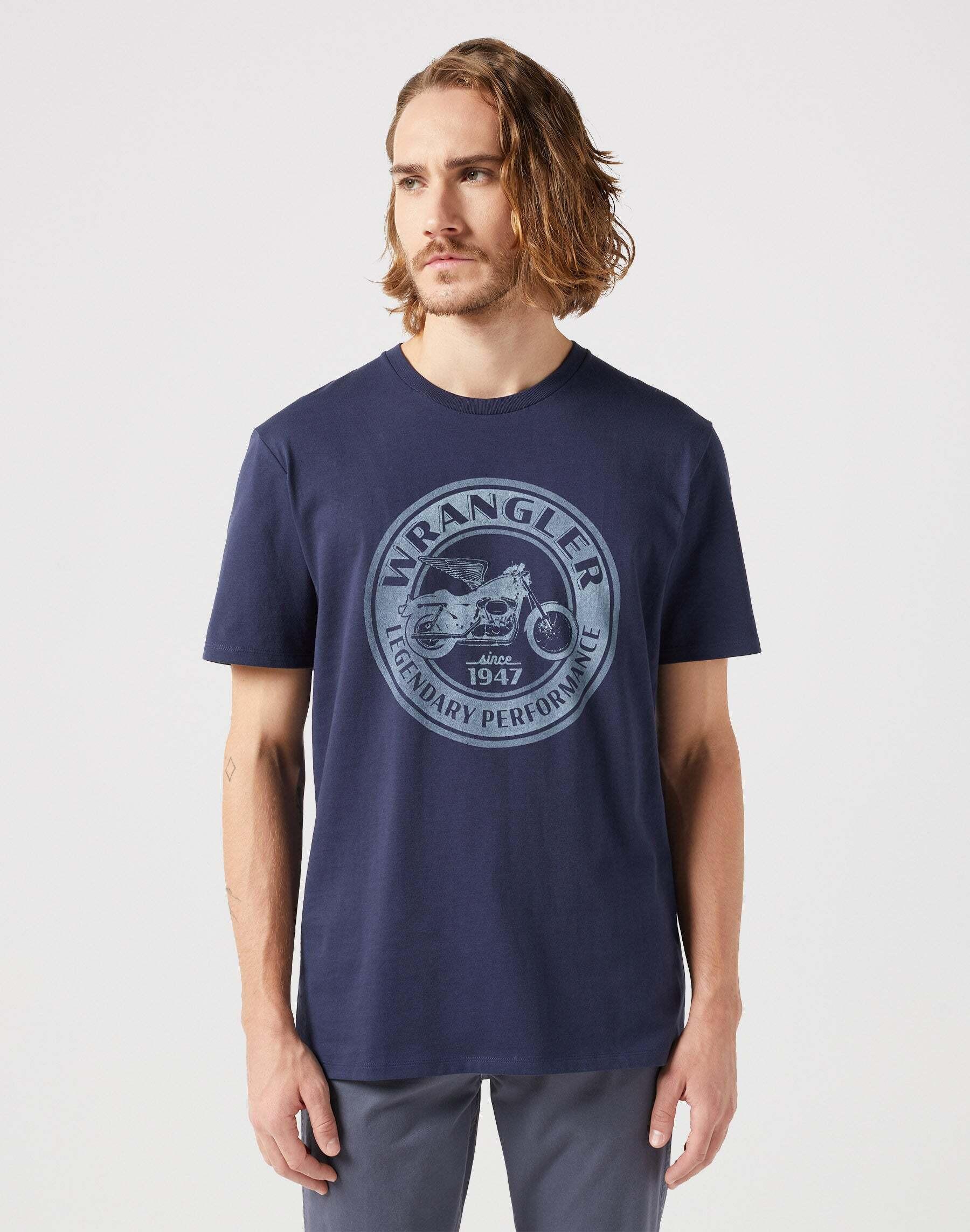 Image of T-shirts Americana Tee Herren Blau M