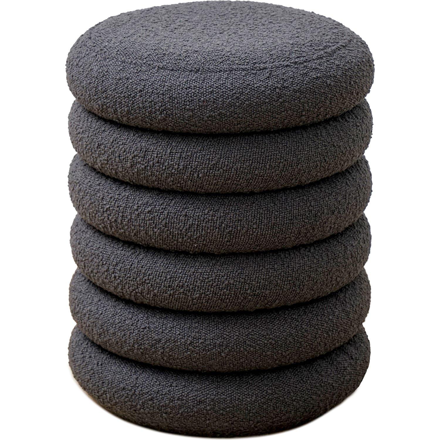 Image of Hocker Blestox Bouclé Stoff anthrazit 38 Hocker Blestox Bouclé Stoff anthrazit 38