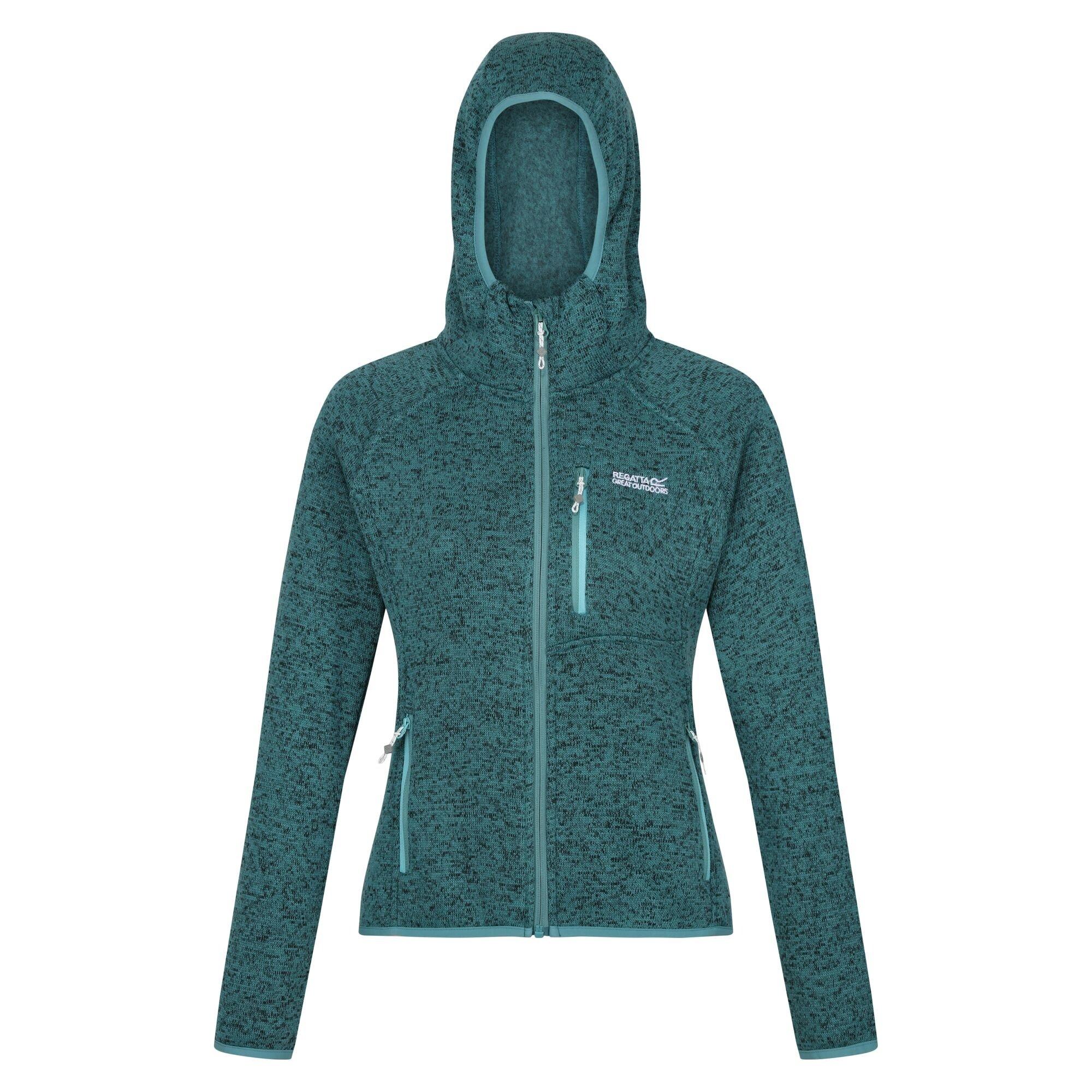 Image of Newhill Fleecejacke Mit Kapuze Damen Hellblau 46
