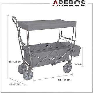 Arebos  Carretto con tetto | Carrello da trasporto con carretto a mano | Carrello per attrezzature 